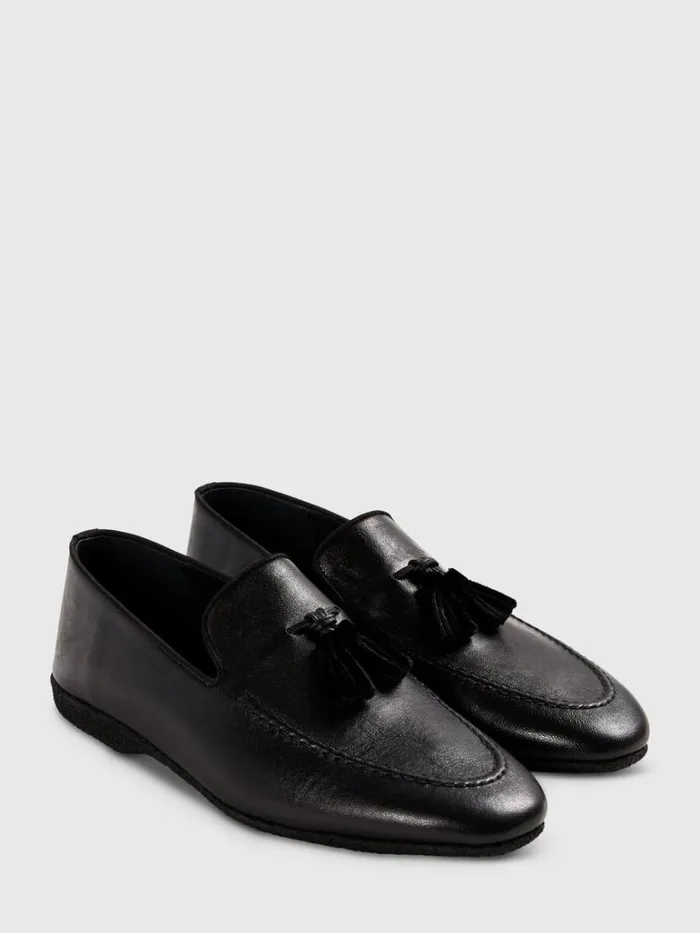 Evening Mens Paul Stuart Hope Leather SlipOn Black Evening Mens Paul Stuart Hope Leather SlipOn Black
