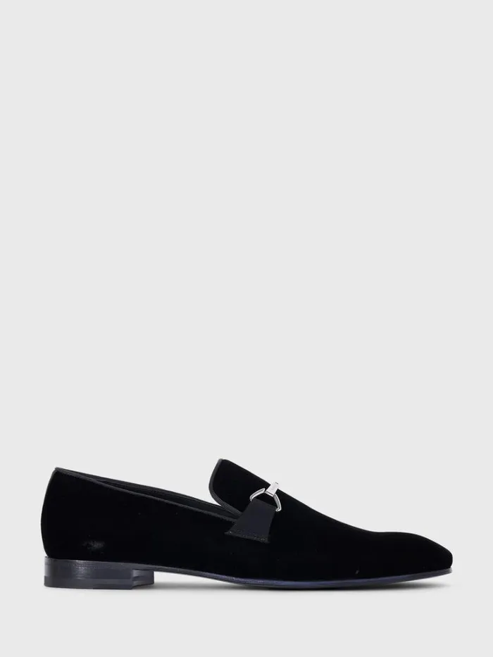Evening Mens Paul Stuart Horatio Velvet Formal Bit Loafer Black