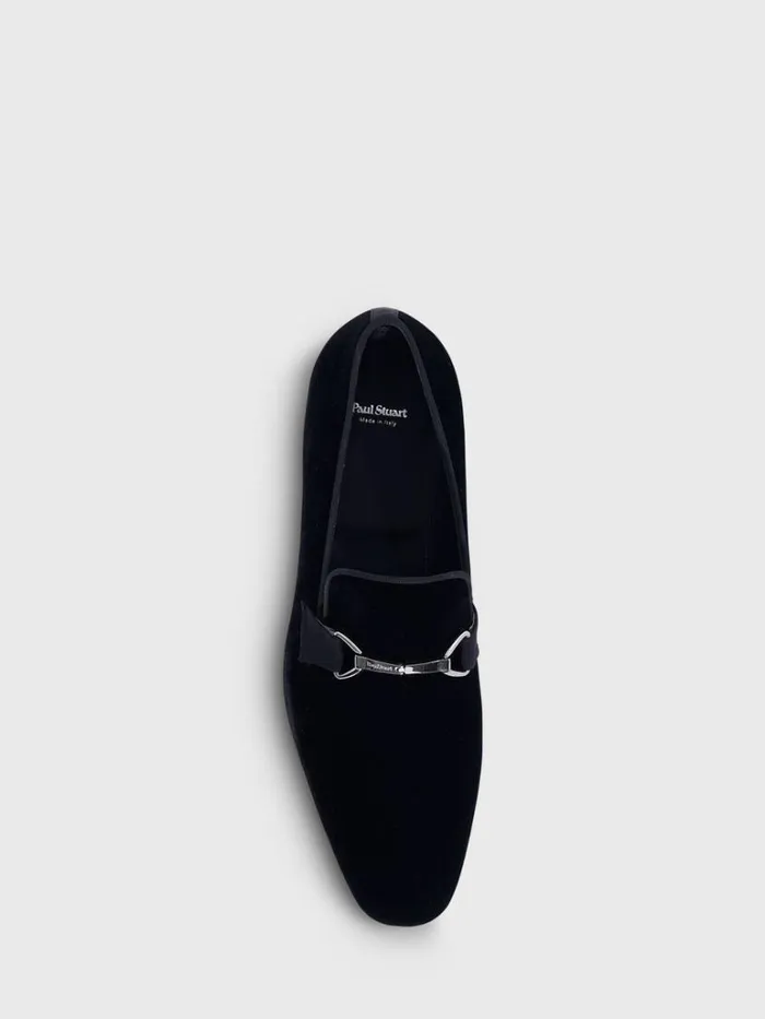 Evening Mens Paul Stuart Horatio Velvet Formal Bit Loafer Black