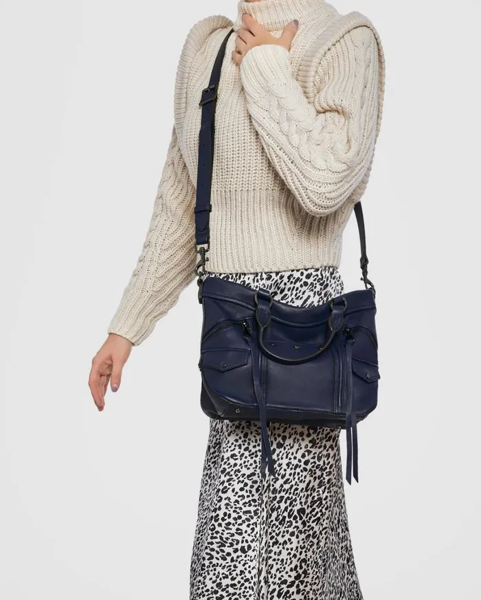 Fair Game Mini Convertible Tote Navy Women Aimee Kestenberg Tote Bags