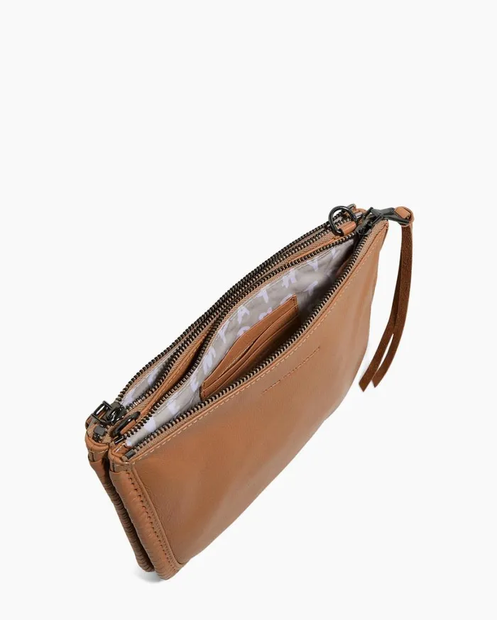 Famous Double Top Zip Crossbody Vachetta Women Aimee Kestenberg Crossbody Bags