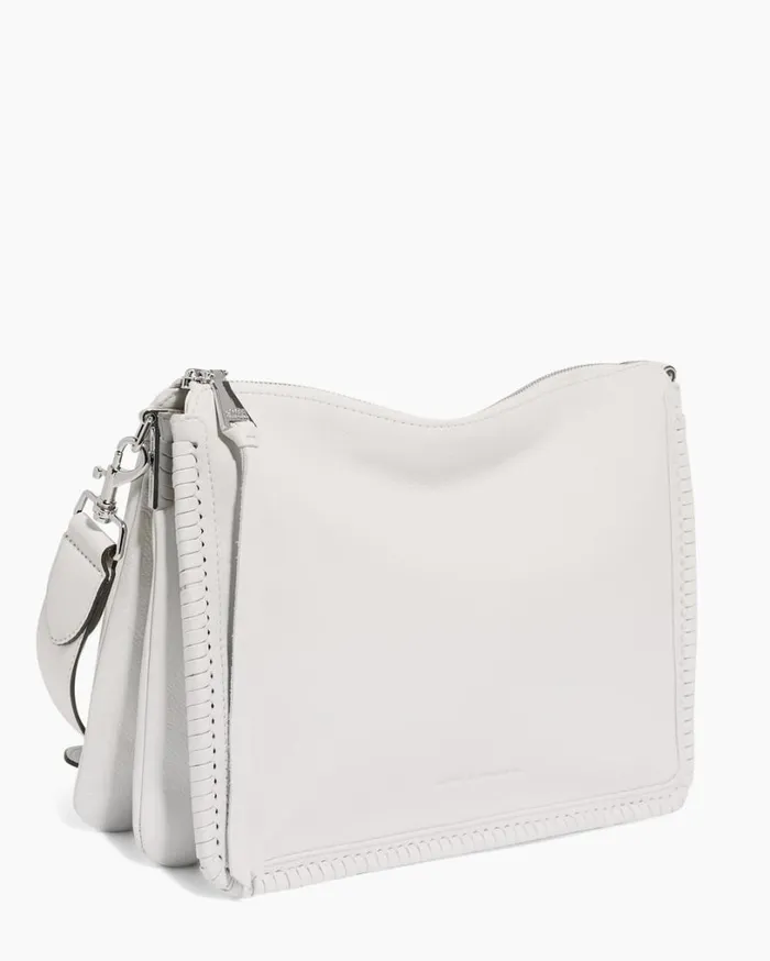 Famous Large Crossbody Vanilla Ice With Shiny Silver Women Aimee Kestenberg Crossbody Bags