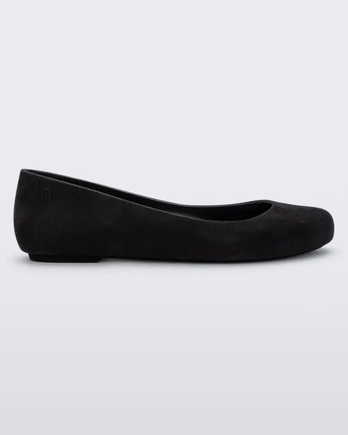 Flats Women Melissa Sweet Love Velvet Black Flocked