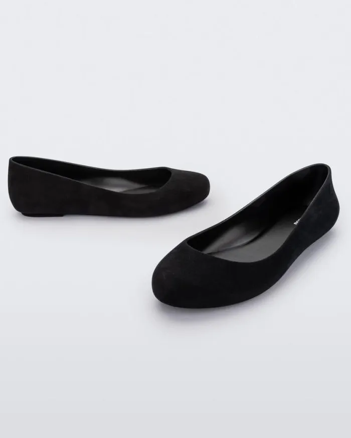 Flats Women Melissa Sweet Love Velvet Black Flocked