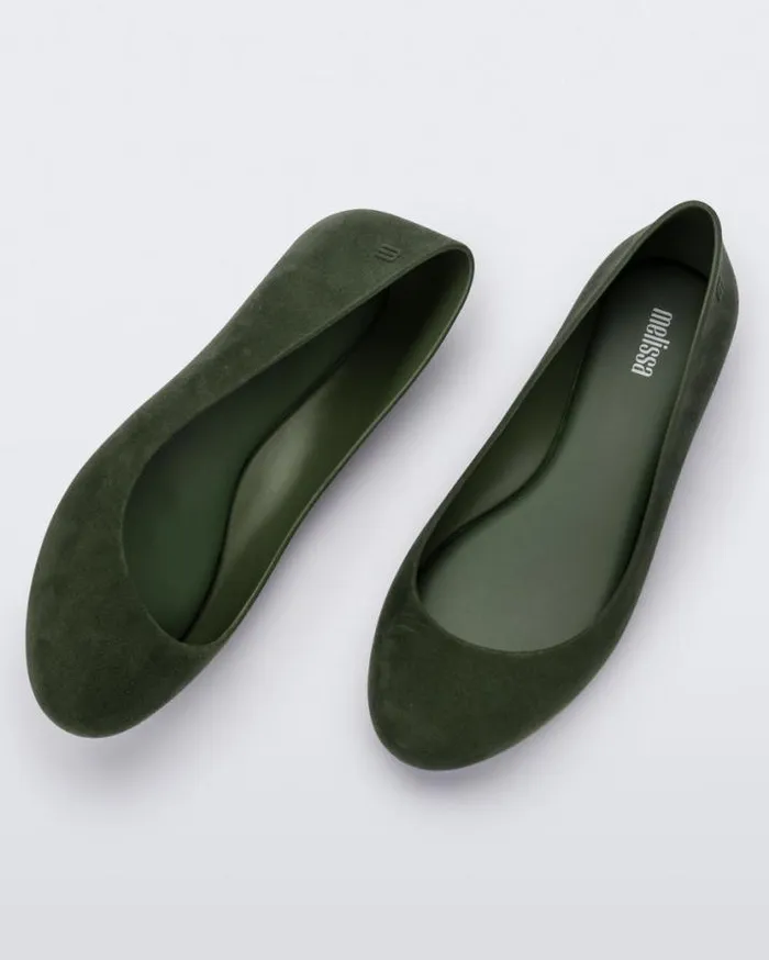 Flats Women Melissa Sweet Love Velvet Green Flocked