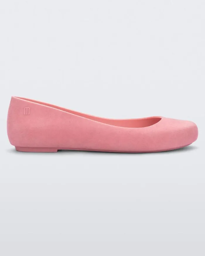 Flats Women Melissa Sweet Love Velvet Pink Flocked