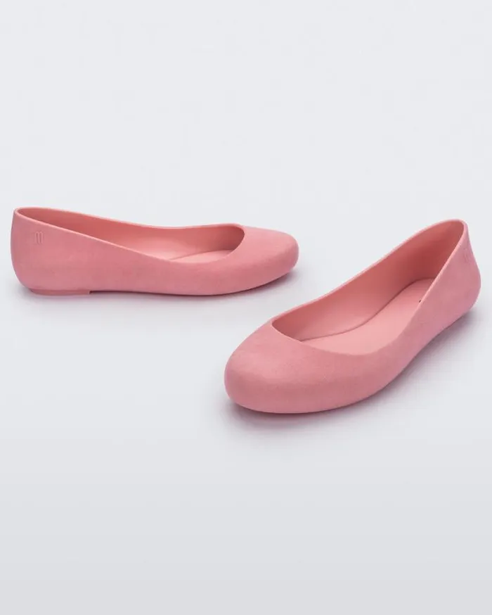 Flats Women Melissa Sweet Love Velvet Pink Flocked