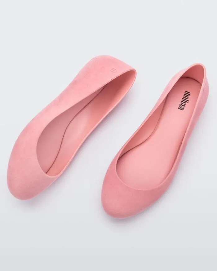 Flats Women Melissa Sweet Love Velvet Pink Flocked