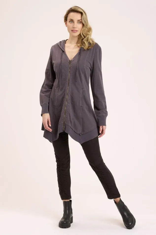 Fleece Mercantile Jacket Charcoal Clothing XCVI Jackets