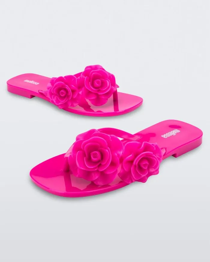 Flip Flops Women Melissa Harmomic Squared Garden Pink