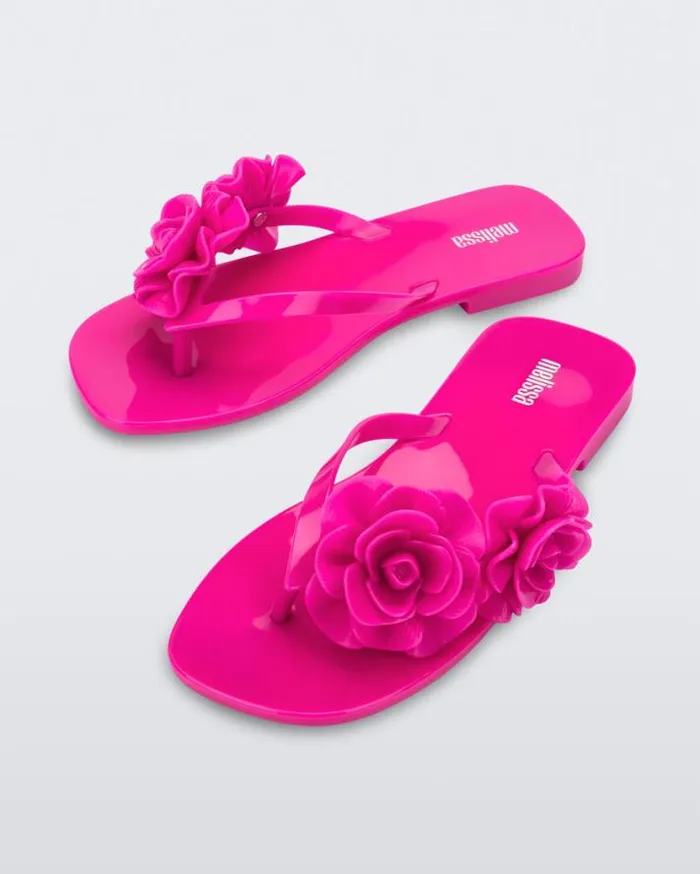 Flip Flops Women Melissa Harmomic Squared Garden Pink