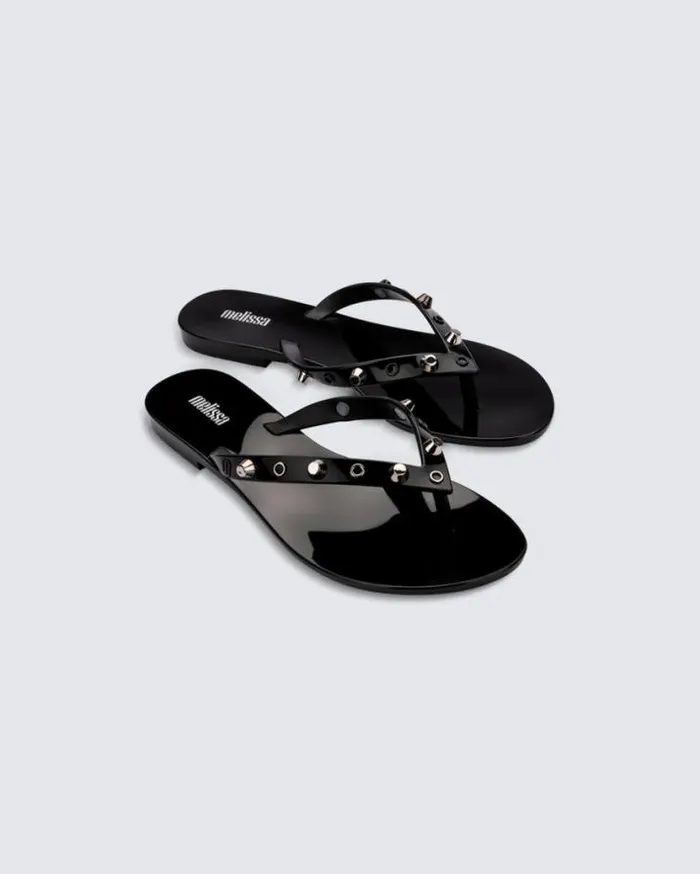 Flip Flops Women Melissa Harmonic Studs Black