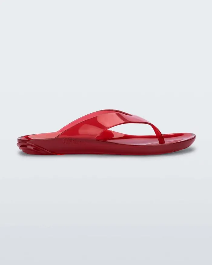 Flip Flops Women Melissa Real Jelly Flip Flop Clear Red