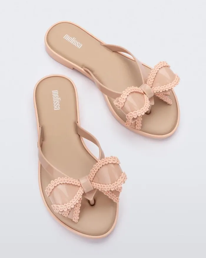 Flip Flops Women Melissa Slim Beige