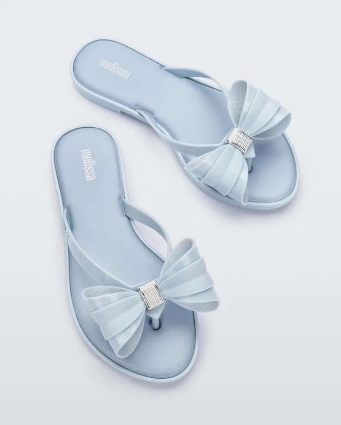 Flip Flops Women Melissa Slim Flip Flop Glitter Blue