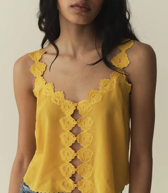 FLORES TOP Goldenrod Shop DEN Tops