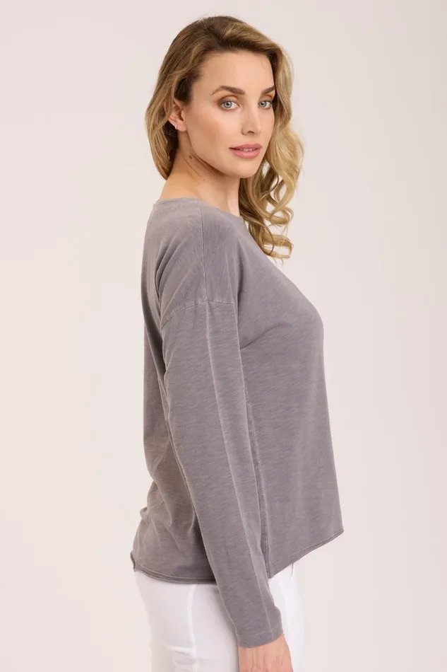 Floretto Long Sleeve Solitaire Pigment Clothing XCVI ShirtsBlouses