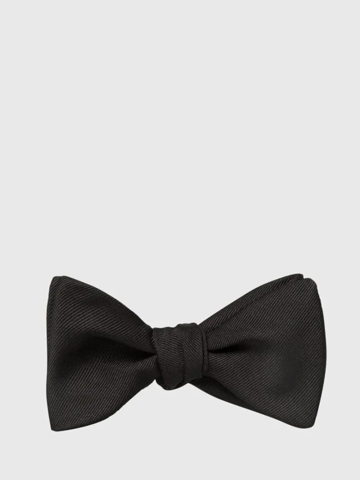 Formal Shop Mens Paul Stuart Black Grosgrain Bow Tie Black