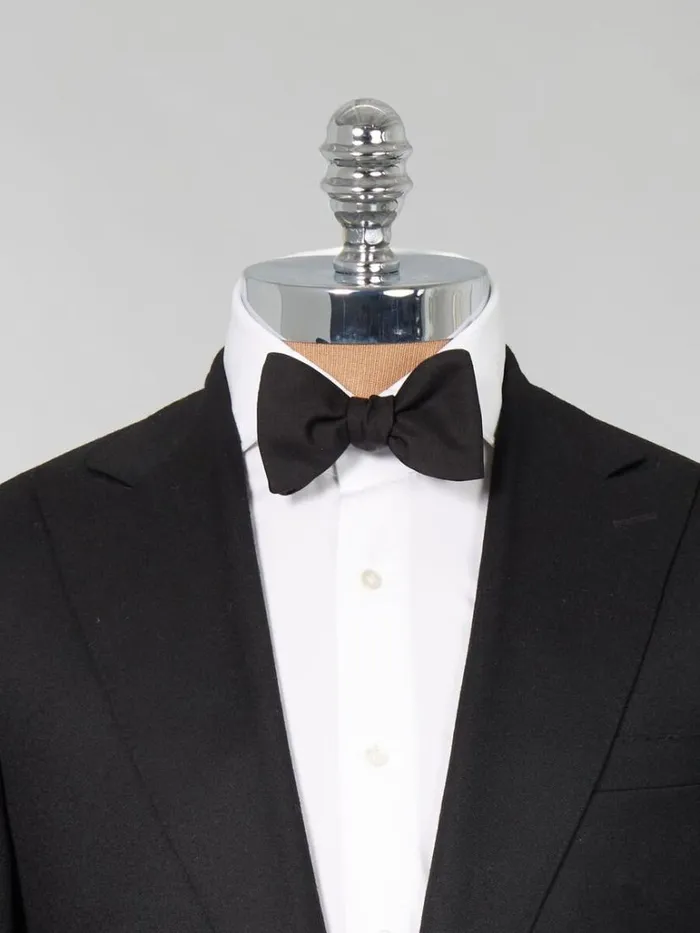 Formal Shop Mens Paul Stuart Blunt Edge Bow Tie Black