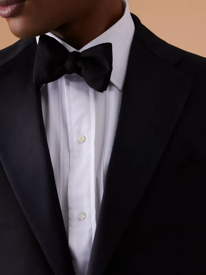 Formal Shop Mens Paul Stuart Blunt Edge Bow Tie Black