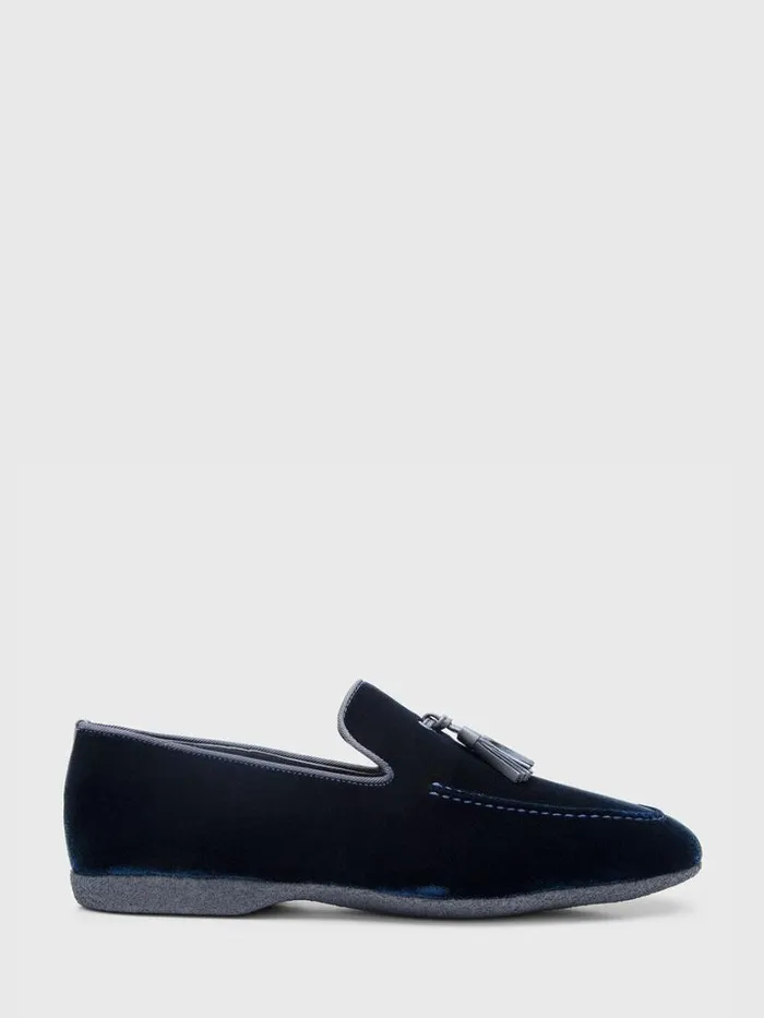 Formal Shop Mens Paul Stuart Hope Velvet SlipOn Blue Velvet