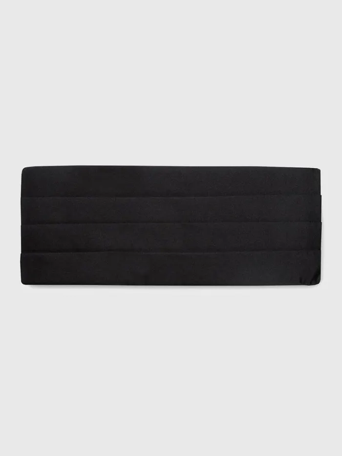Formal Shop Mens Paul Stuart Silk Satin Cummerbund Black