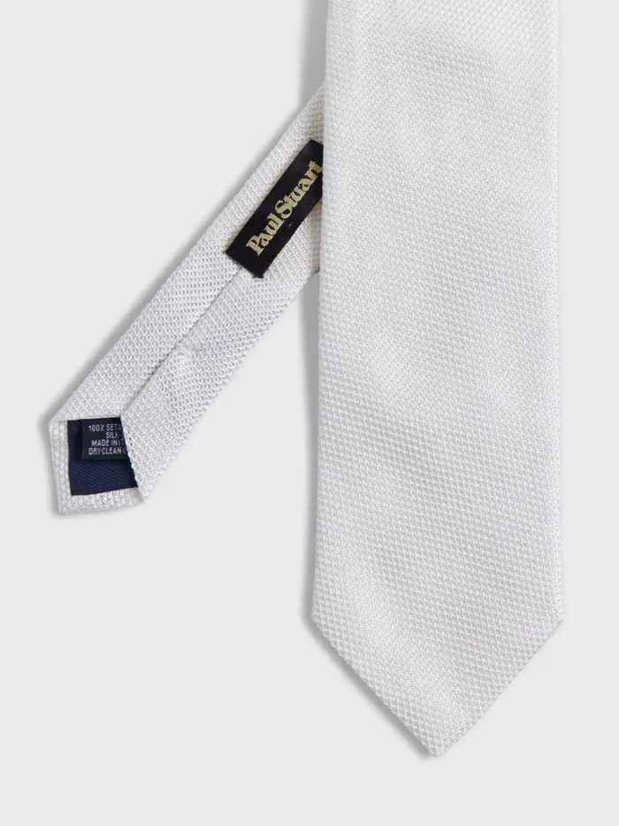 Formal Shop Mens Paul Stuart Solid Silk Garza Tie Black