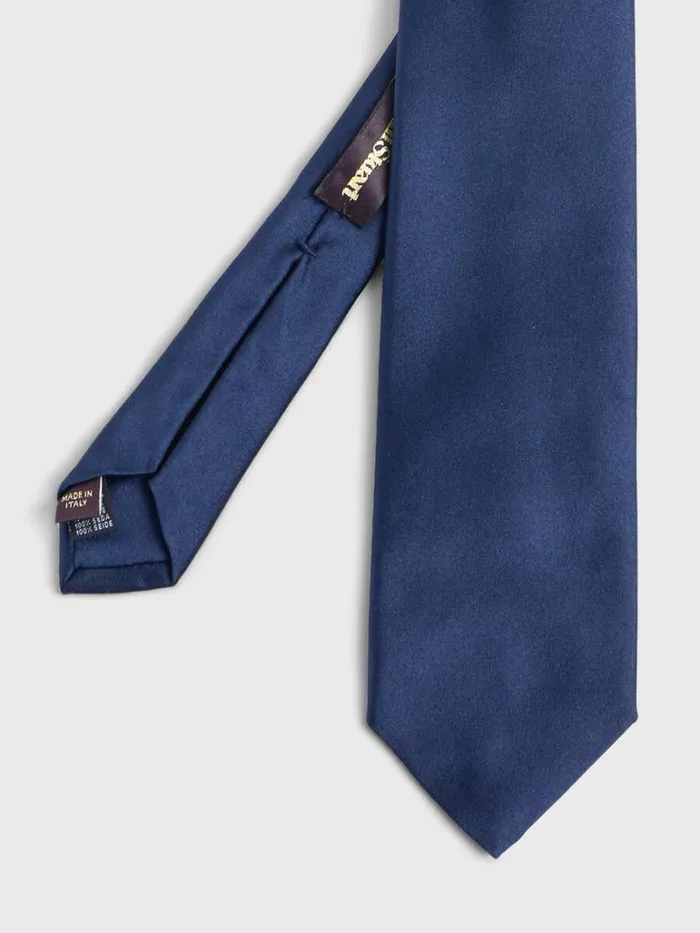 Formal Shop Mens Paul Stuart Solid Silk Tie Black