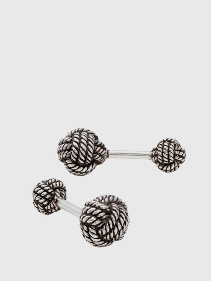 Formal Shop Mens Paul Stuart Sterling Silver Rope Ball Cufflinks Silver