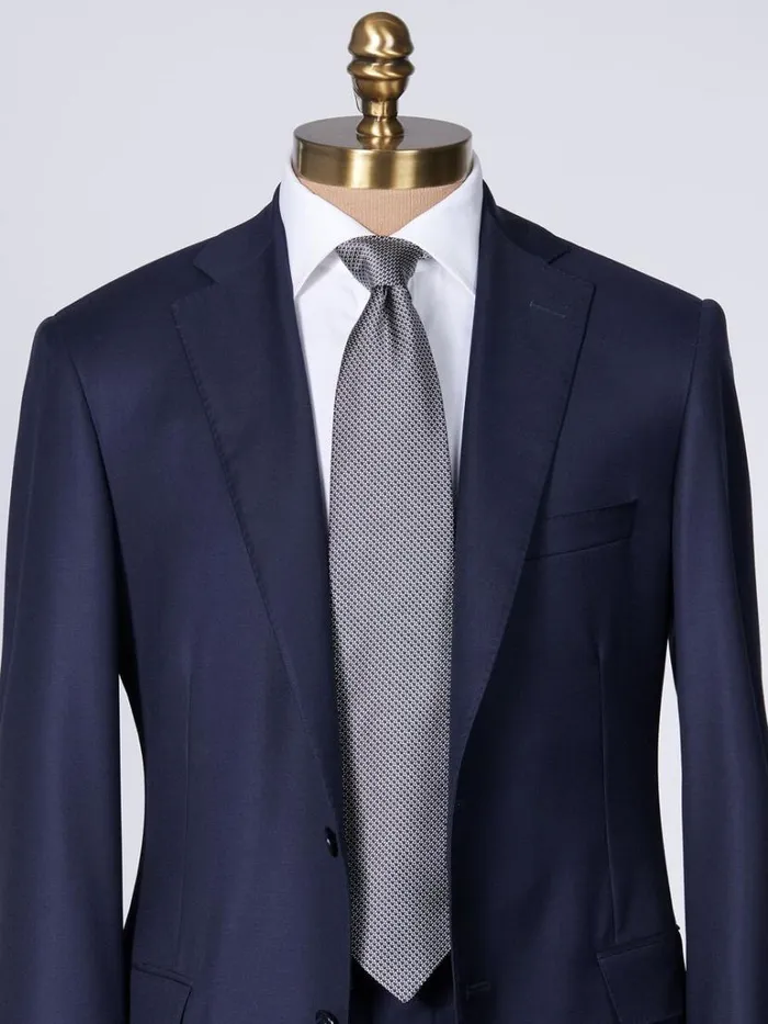 Formal Shop Mens Paul Stuart Woven Silk Micro Deco Tie Black