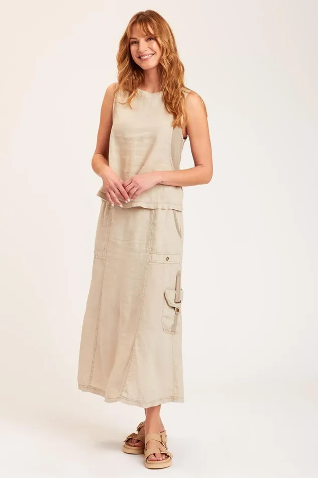 Francine Maxi Skirt Merino Wool Pigment Clothing XCVI Skirts