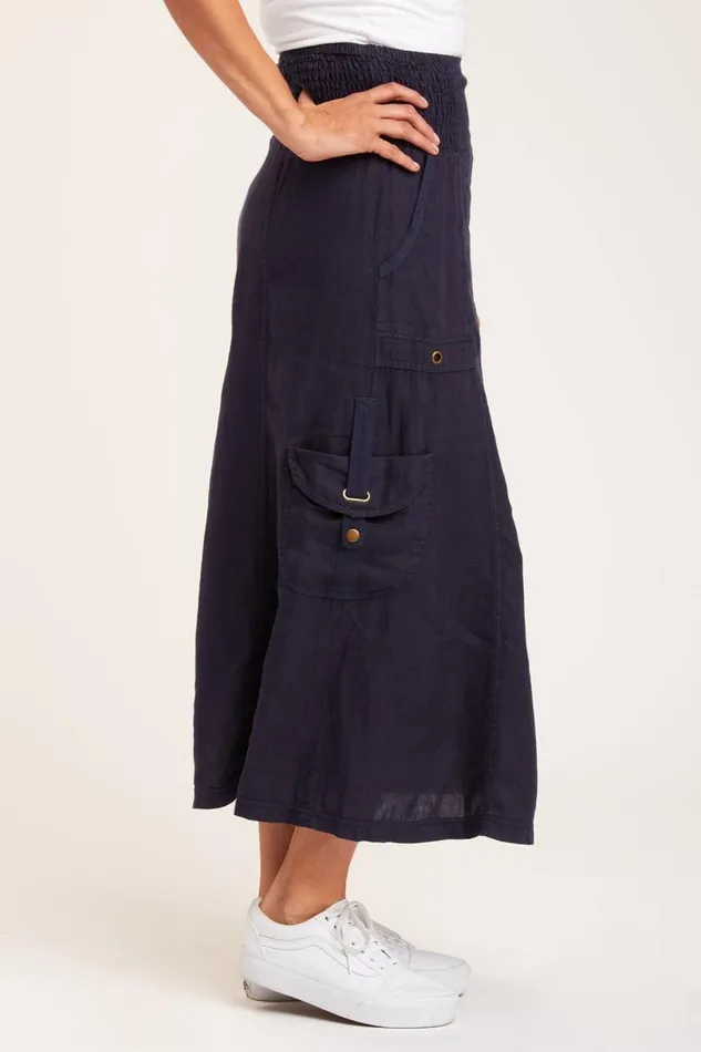Francine Maxi Skirt Navy Clothing XCVI Skirts