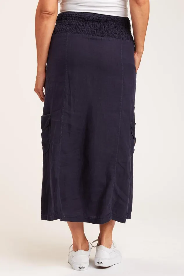 Francine Maxi Skirt Navy Clothing XCVI Skirts