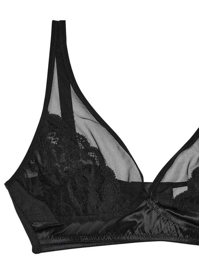 Fuller Cup Bras Lingerie Fleur Du Mal Charlotte Soft Bralette Black
