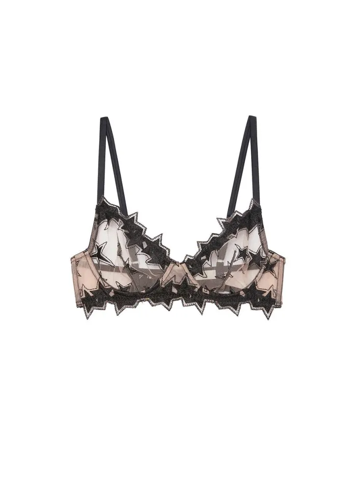 Fuller Cup Bras Lingerie Fleur Du Mal Super Star Demi Bra Black