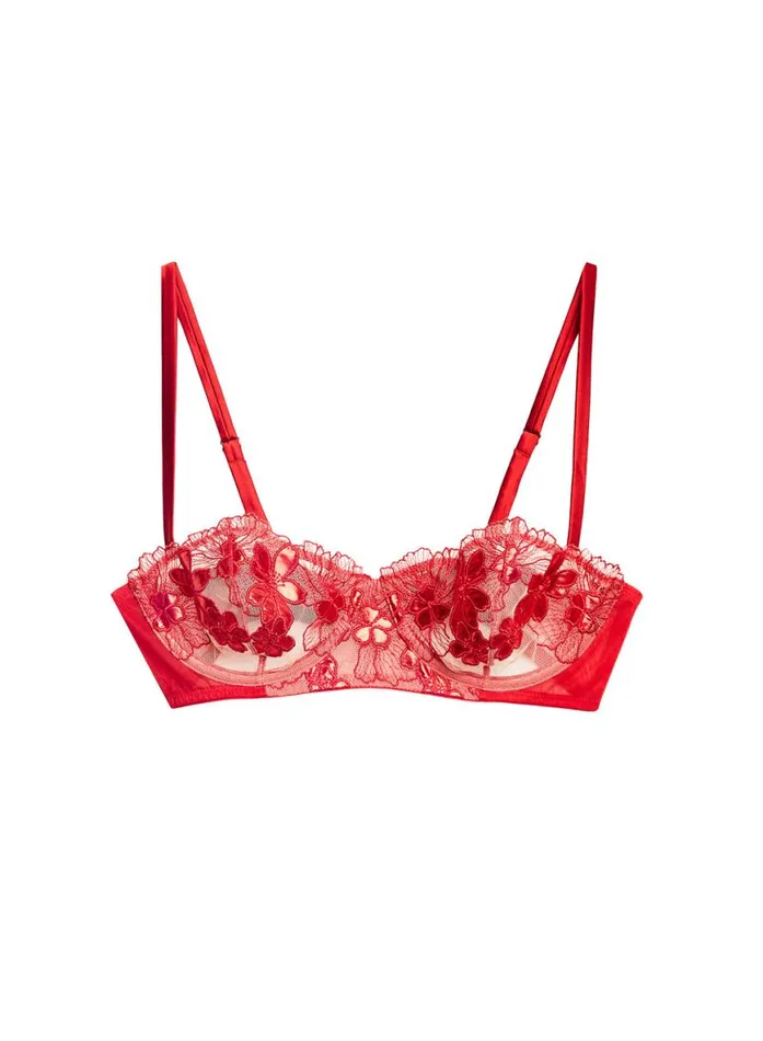 Fuller Cup Bras Lingerie Fleur Du Mal Violet Balconette Bra Rouge