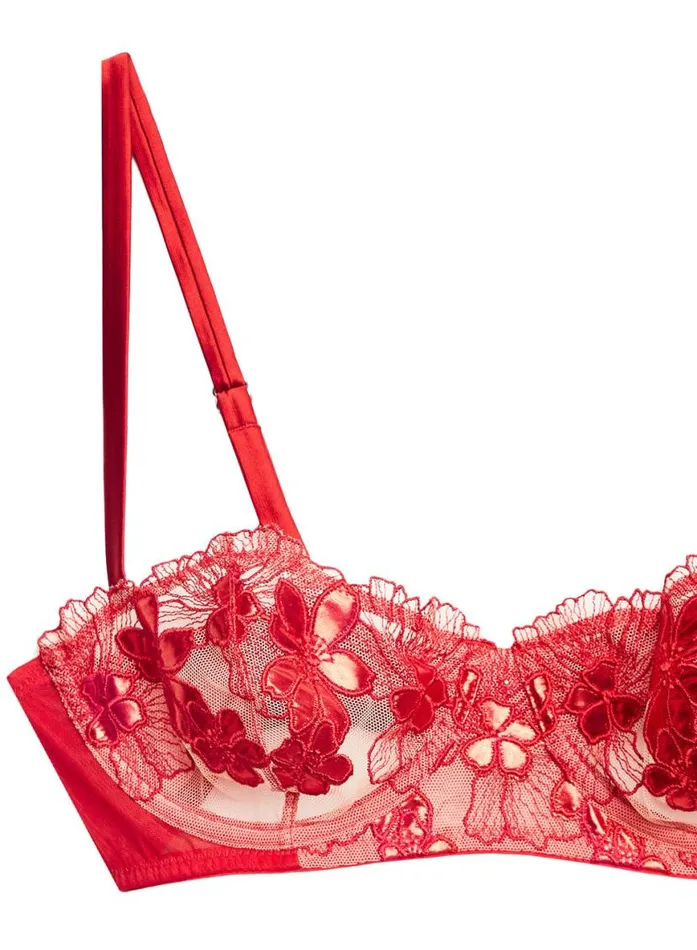 Fuller Cup Bras Lingerie Fleur Du Mal Violet Balconette Bra Rouge