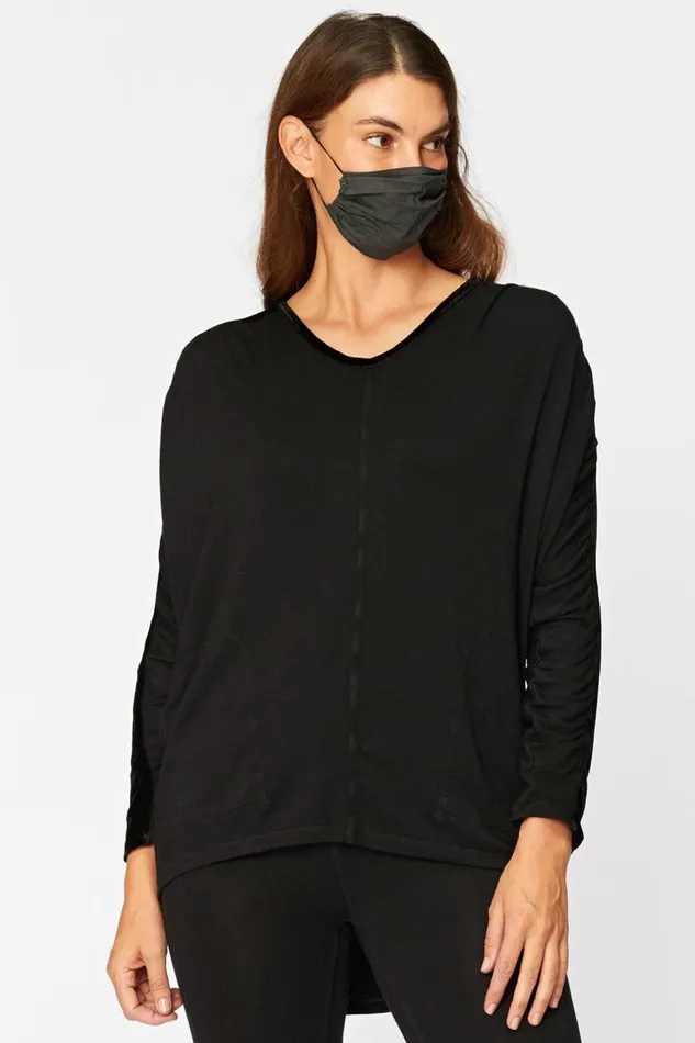 Gaja Top Black Clothing XCVI Sweatshirts