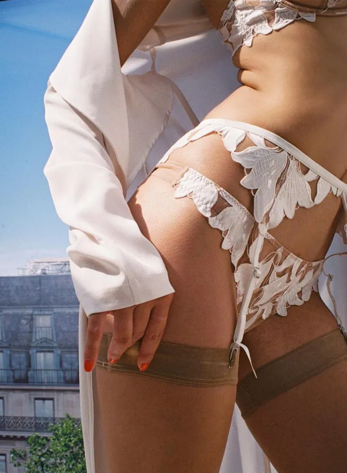 Garters and Belts LingerieClothing Fleur Du Mal Lily Embroidery Garter Belt Ivory Garters and Belts LingerieClothing Fleur Du Mal Lily Embroidery Garter Belt Ivory