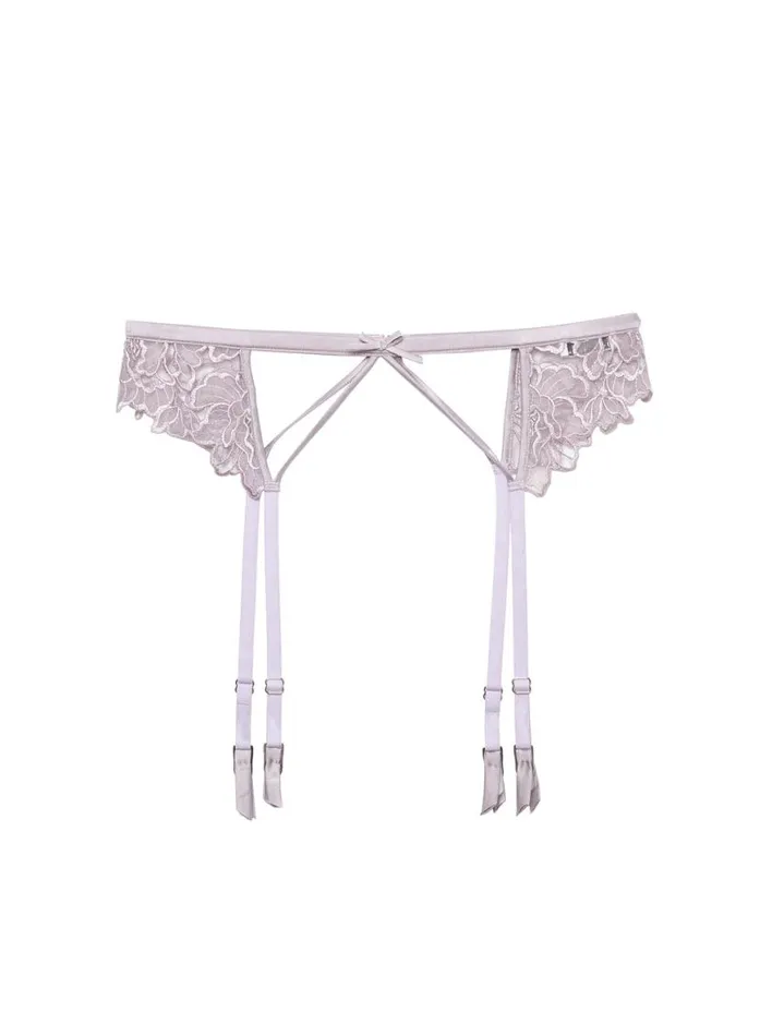Garters and Belts PleasureLingerie Fleur Du Mal Whitney Embroidery Garter Thistle