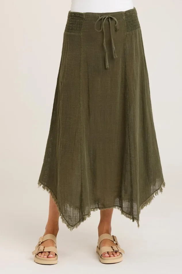 Gauze Zuri Skirt Kombu Pigment Clothing XCVI Skirts