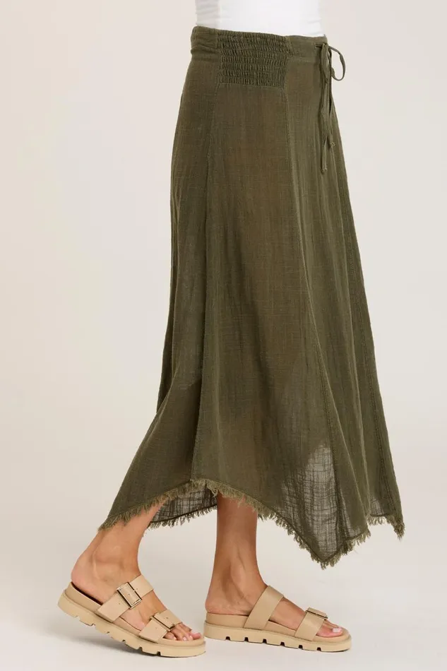 Gauze Zuri Skirt Kombu Pigment Clothing XCVI Skirts