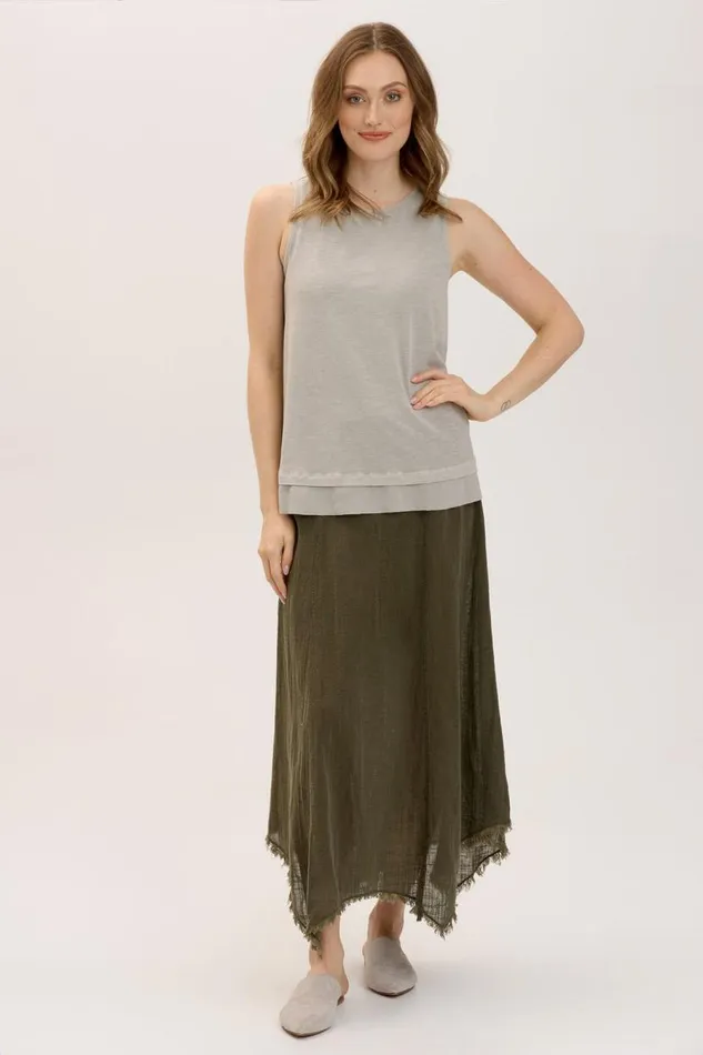 Gauze Zuri Skirt Kombu Pigment Clothing XCVI Skirts
