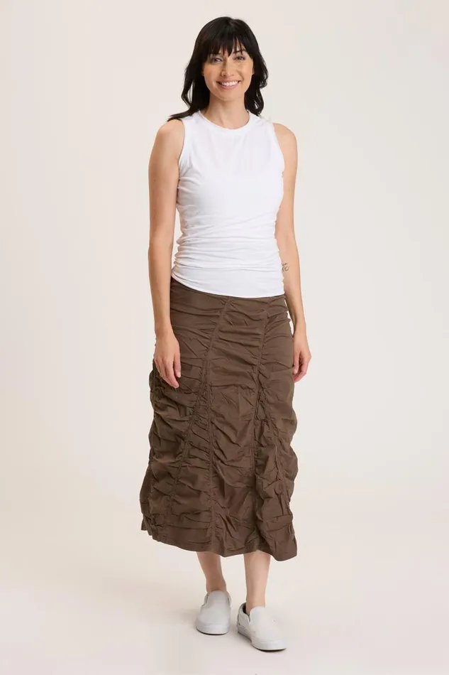 Gored Peasant Skirt Deep Fern Clothing XCVI Skirts