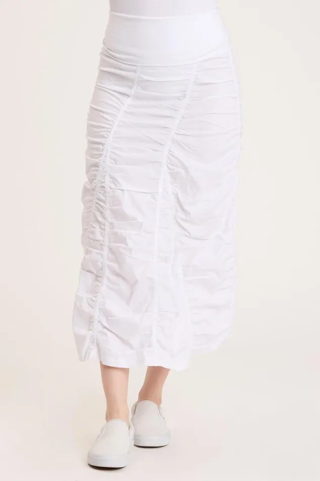 Gored Peasant Skirt White Clothing XCVI Skirts