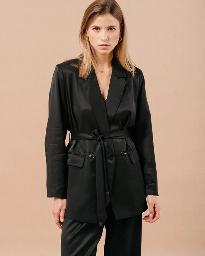 Grace and Mila Blazers JACKET NOIR MALENE 8211 Shop