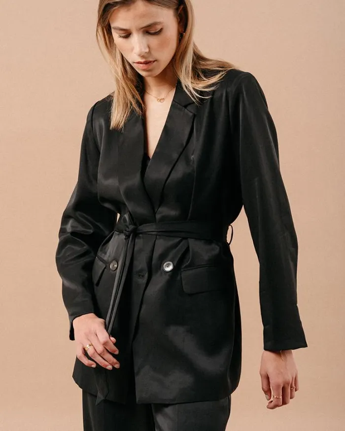 Grace and Mila Blazers JACKET NOIR MALENE 8211 Shop