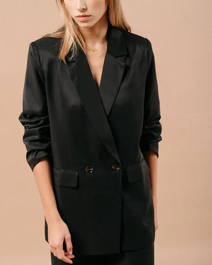 Grace and Mila Blazers JACKET NOIR MALENE 8211 Shop