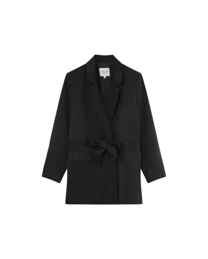 Grace and Mila Blazers JACKET NOIR MALENE 8211 Shop