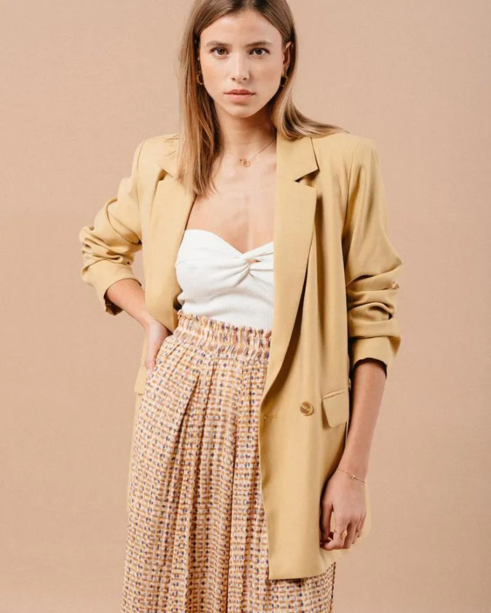 Grace and Mila Dressy Tops TOP BEIGE MACARONI 8211 Shop